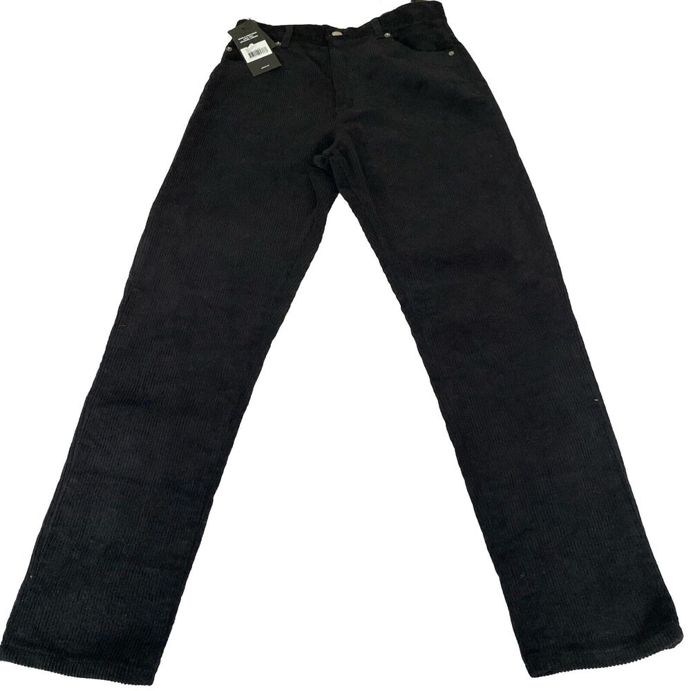 DR DENIM Nora BLACK Corduroy NWT Women's Pants Rock Witchy High Rise Size 29/32